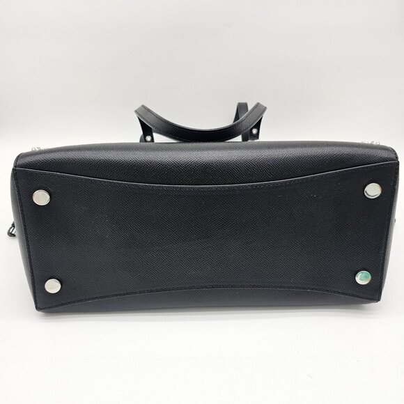 Michael Kors Voyager Medium Crossgrain Leather Tote, Black - Picture 11 of 16